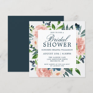 Watercolor Floral Charm Bridal Shower Invitation