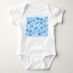 Watercolor Floral Chintz Cute Pattern Baby Bodysuit