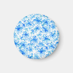 Watercolor Floral Chintz Cute Pattern Magnet