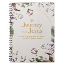 Watercolor floral Christian prayer journal