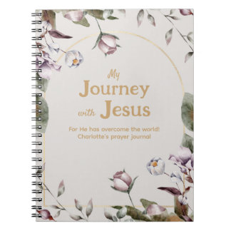 Watercolor floral Christian prayer journal