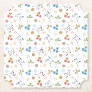 Watercolor Floral Coaster   Yellow   6 ct   4x4