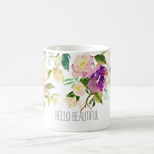 Watercolor Floral Coffee Mug (Center)