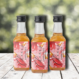 Watercolor Floral Collage Bridal Shower Mini Liquor Bottle Label
