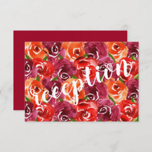 Watercolor Floral Collage Wedding Enclosure Card