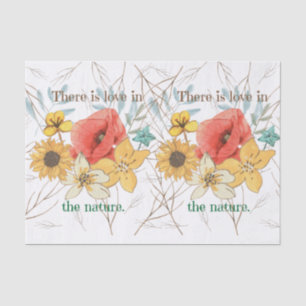 Watercolor floral colourful pink vintage for her tissue paper