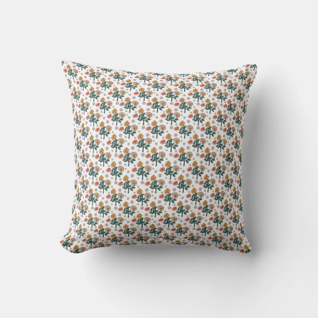 Watercolor floral  cushion (Front)