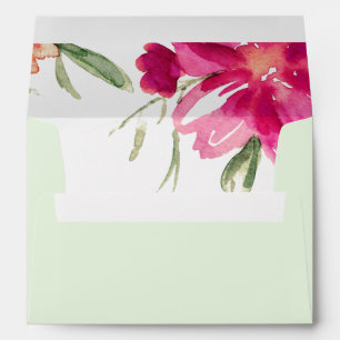 Watercolor Floral Custom Graduation Envelopes