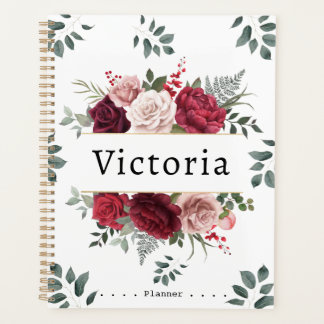 Watercolor Floral Custom Name Planner