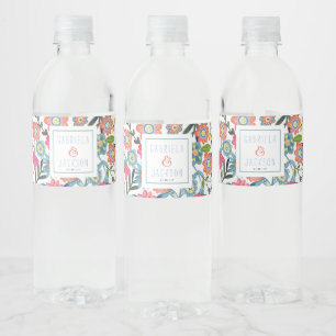 Watercolor Floral   Custom Water Label