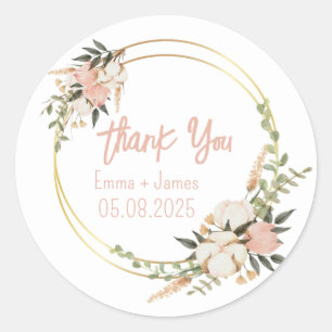 Watercolor Floral Customizable Text Sticker
