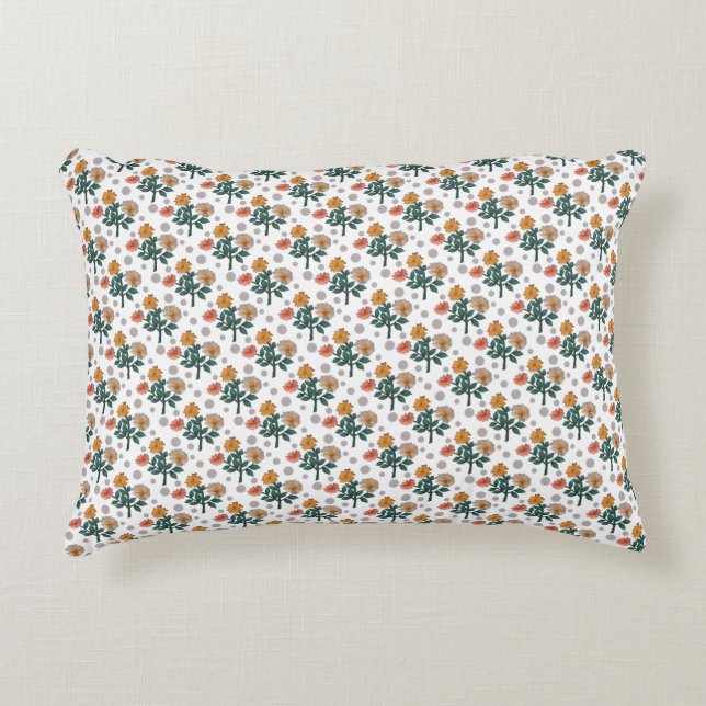 Watercolor floral  decorative cushion (Front)
