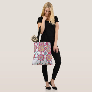 Watercolor Floral Design, Pink Floral Print Tote Bag