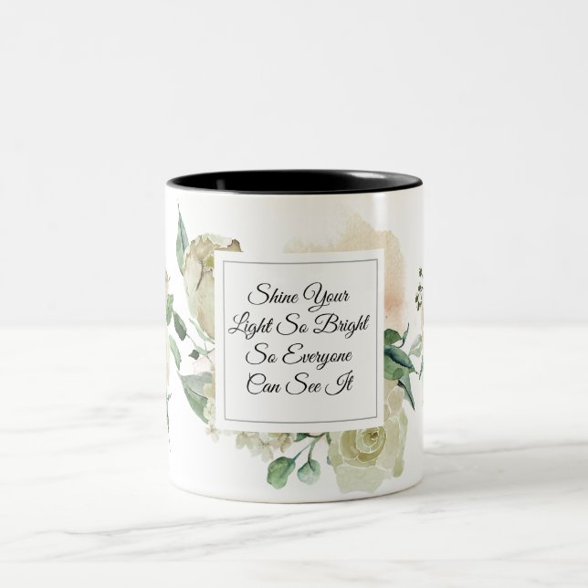 Watercolor Floral Designer Mug  (Center)