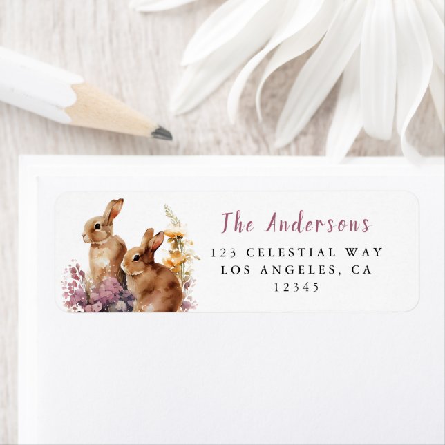 Watercolor Floral Easter Address (Insitu)