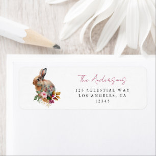 Watercolor Floral Easter Address