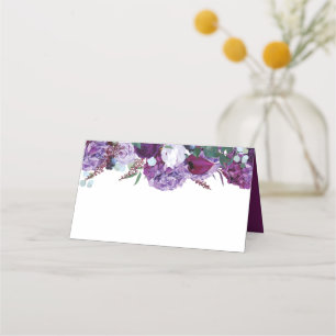 Watercolor Floral Elegant Wedding Place Card
