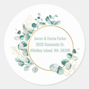 Watercolor Floral Envelope Address Seal
