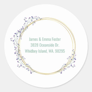 Watercolor Floral Envelope Address Seal
