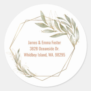 Watercolor Floral Envelope Address Seal