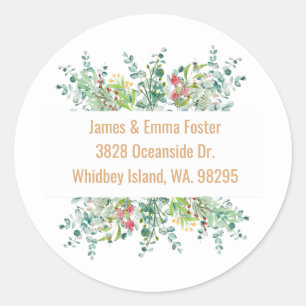Watercolor Floral Envelope Address Seal
