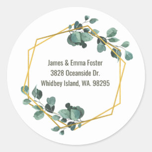 Watercolor Floral Envelope Address Seal