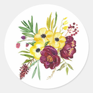 Watercolor Floral Envelope Stickers