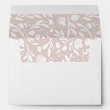 Watercolor Floral Envelope with Patterned Liner