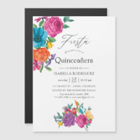 Watercolor Floral Fiesta Quinceañera