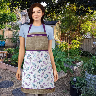 Watercolor Floral Garden Personalized Apron