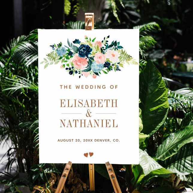 Watercolor floral garden wedding welcome sign (Creator Uploaded)