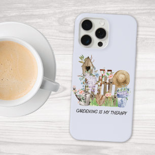 Watercolor Floral Gardening Tools and Funny Quote iPhone 15 Pro Max Case