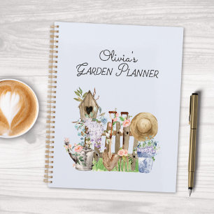 Watercolor Floral Gardening Tools Garden Planner