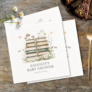 Watercolor Floral Gender Neutral Baby Shower Napkin