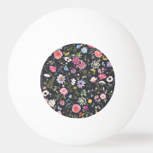 Watercolor Floral: Gentle Summer Pattern. Ping Pong Ball