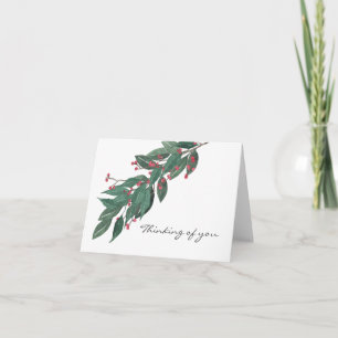 Watercolor Floral Greenery Srapy Blank Note Card