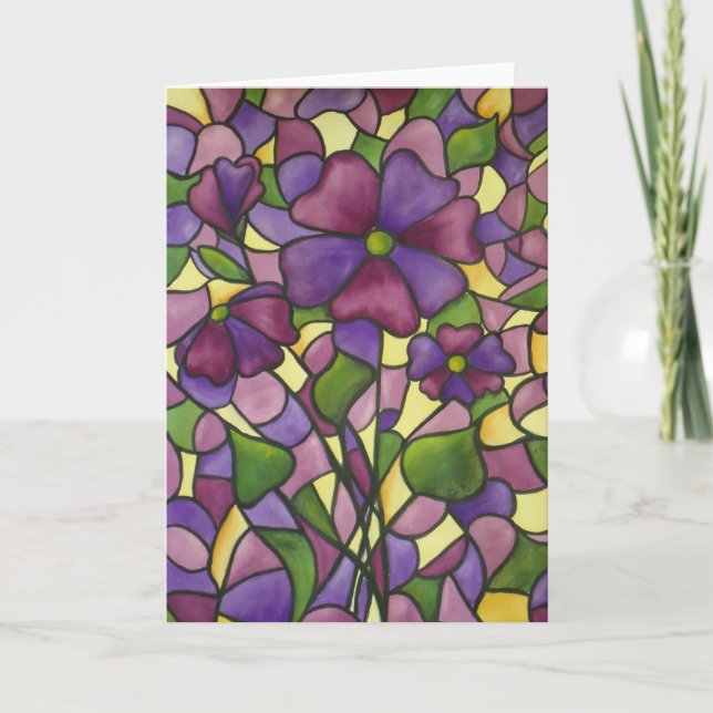 Watercolor Floral Greeting Card (Front)