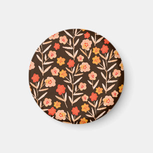 Watercolor Floral: Hand Drawn Texture Magnet