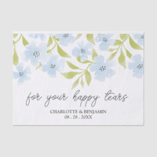 Watercolor Floral Happy Tears Wedding  Tissue Paper