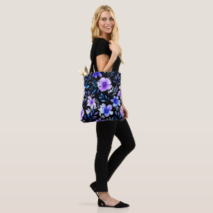 Watercolor Floral Harmony – Seamless Botanical Pat Tote Bag