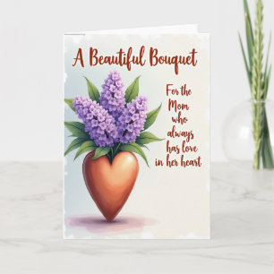 Watercolor Floral Heart Card