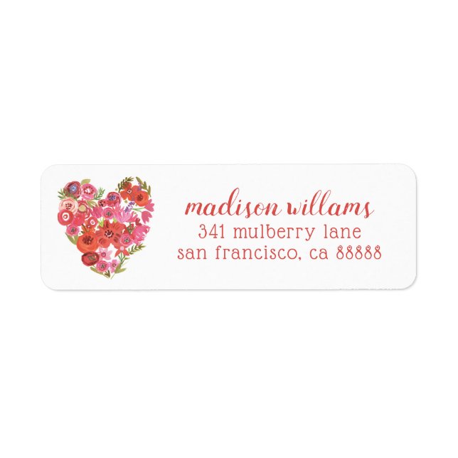 Watercolor Floral Heart | Valentine Chic II (Front)