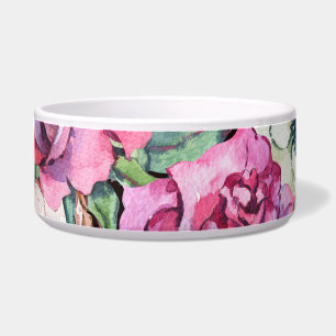 Watercolor floral heart: vintage roses.