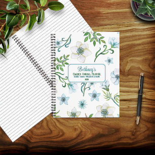 Watercolor Floral Home & Garden Spiral  Notebook