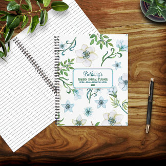 Watercolor Floral Home & Garden Spiral Notebook