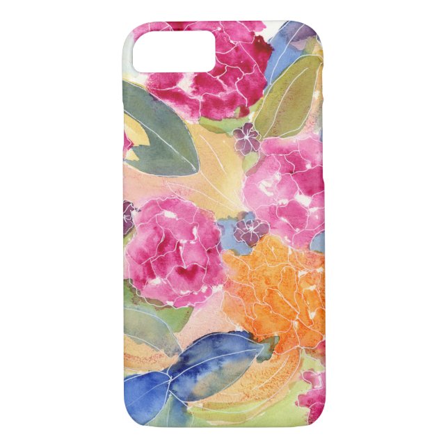 watercolor floral IPhone 7 case (Back)
