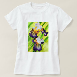 Watercolor floral iris flower T-Shirt
