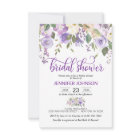 Watercolor Floral Lavender Purple Bridal Shower