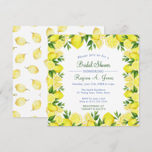 Watercolor Floral lemon fruit seamless border