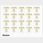 Watercolor Floral Lemons Limoncello Wedding Small Square Sticker<br><div class="desc">Elegant Watercolor Yellow Floral Greenery Lemons Homemade Limoncello Wedding Thank You Small Stickers</div>
